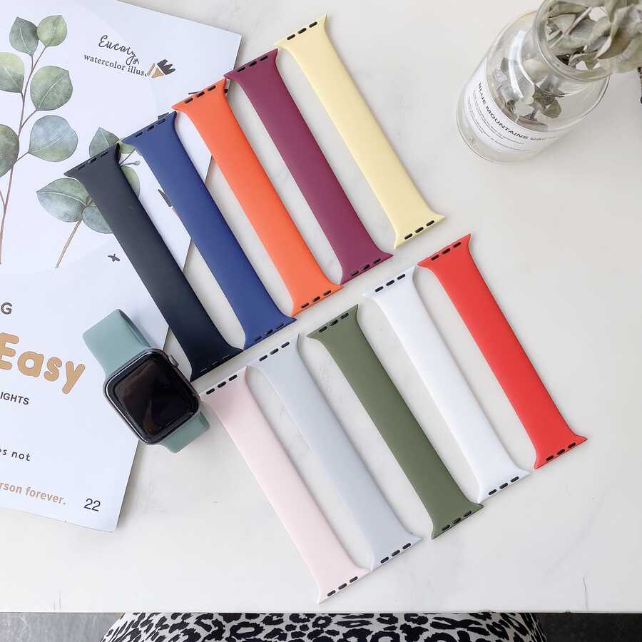 Apple Watch 42mm KRD-31 Solo Loop Medium Kordon Yeşil