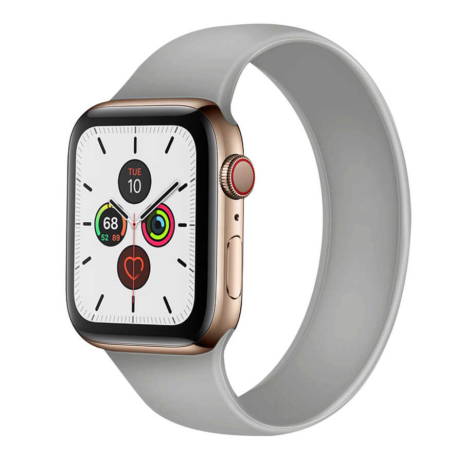 Apple Watch 42mm KRD-31 Solo Loop Medium Kordon Siyah