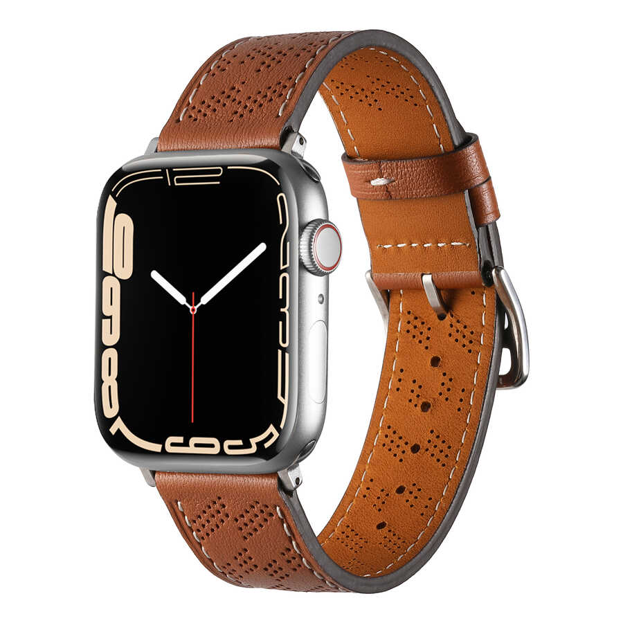 Apple Watch 42mm KRD-76 PU Deri Kordon Strap Kayış