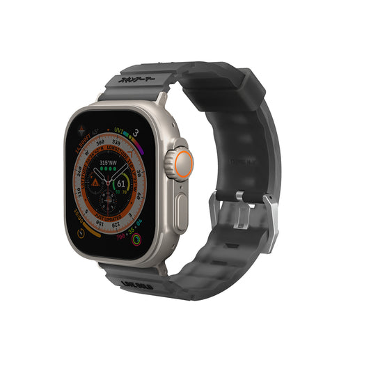 Apple Watch 42mm SkinArma New Shokku Silikon Kordon Füme
