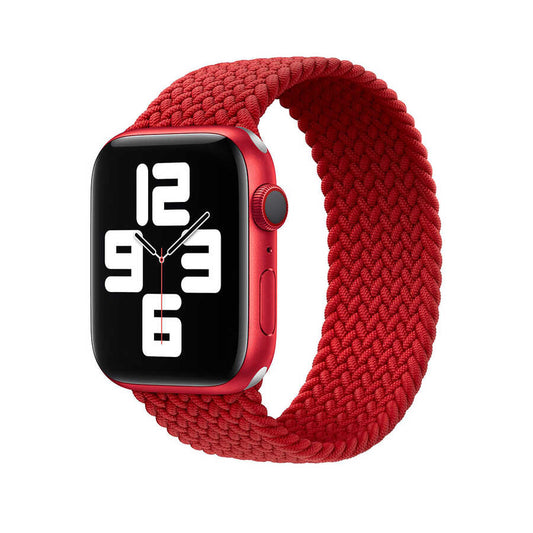 Apple Watch 42mm Wiwu Braided Solo Loop Medium Kordon Kırmızı