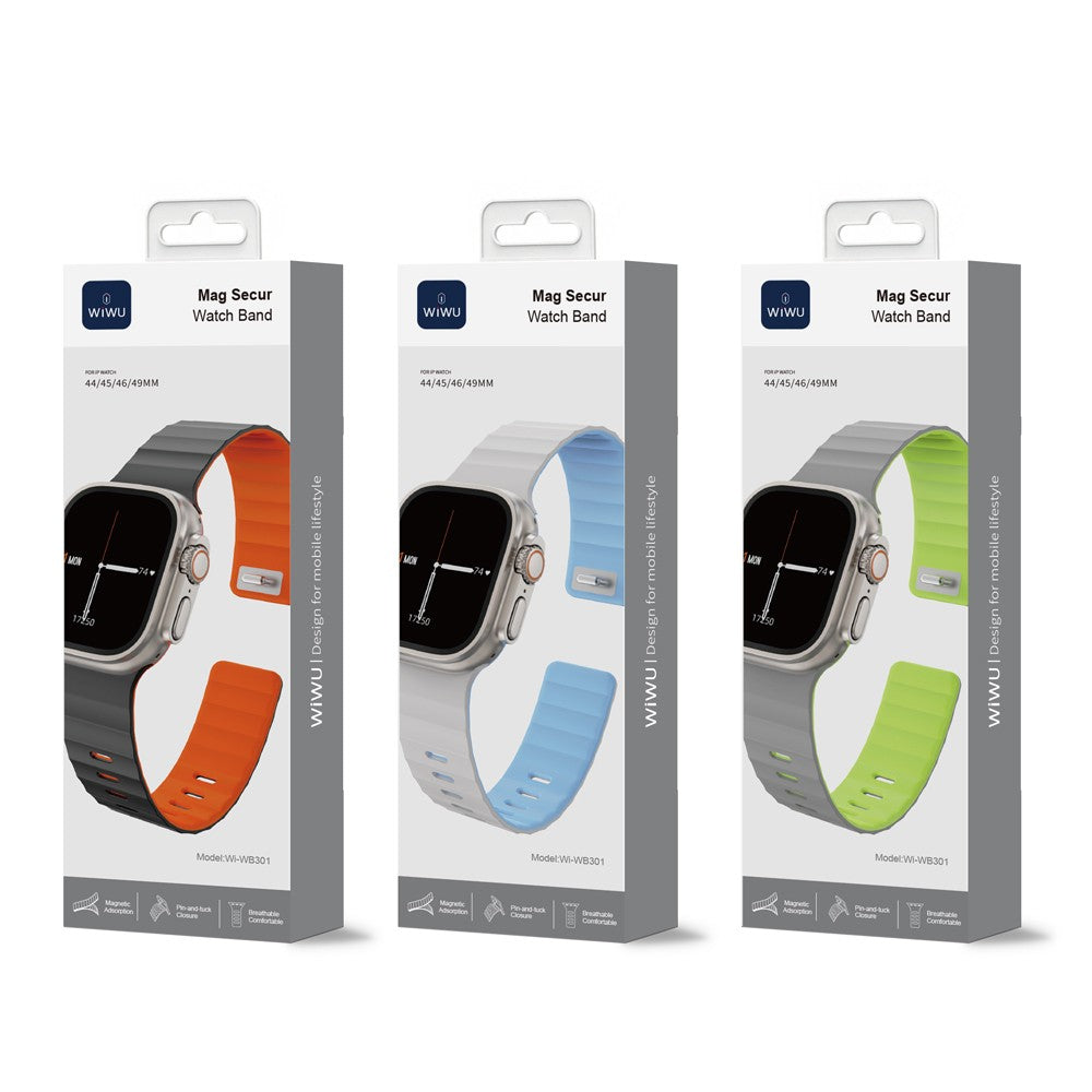 Apple Watch 42mm Wiwu Mag Secur Serisi Silikon Kordon