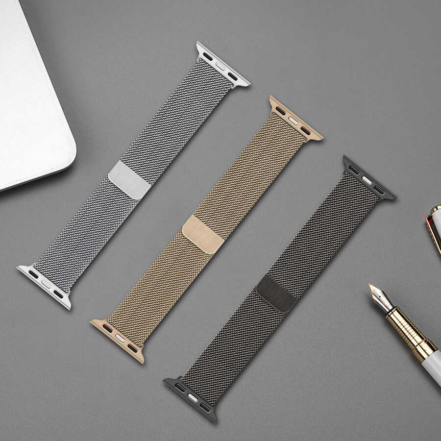 Apple Watch 42mm Wiwu Minalo Metal Kordon Gümüş