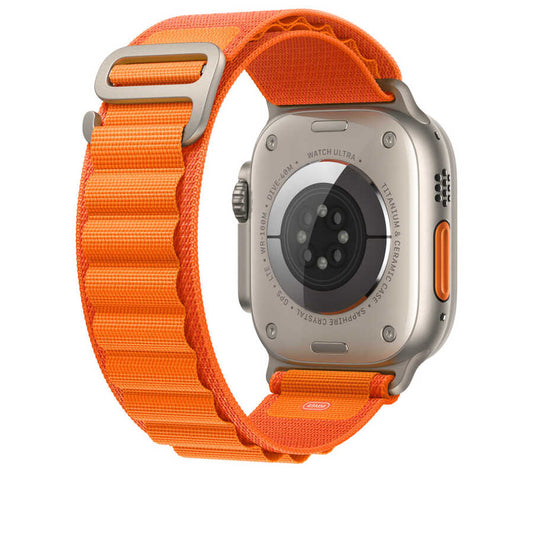Apple Watch 44mm Kordon Wiwu WU-01 Hasır Örgü Strap Kayış Turuncu