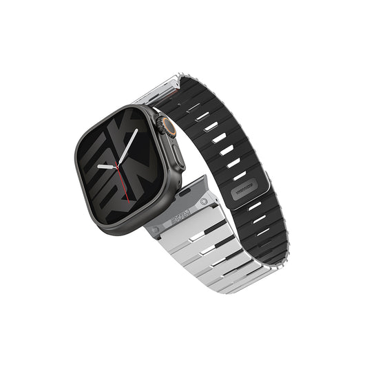 Apple Watch 44mm Skinarma Gemini Serisi TPU Magnetik Silikon Kordon Lacivert