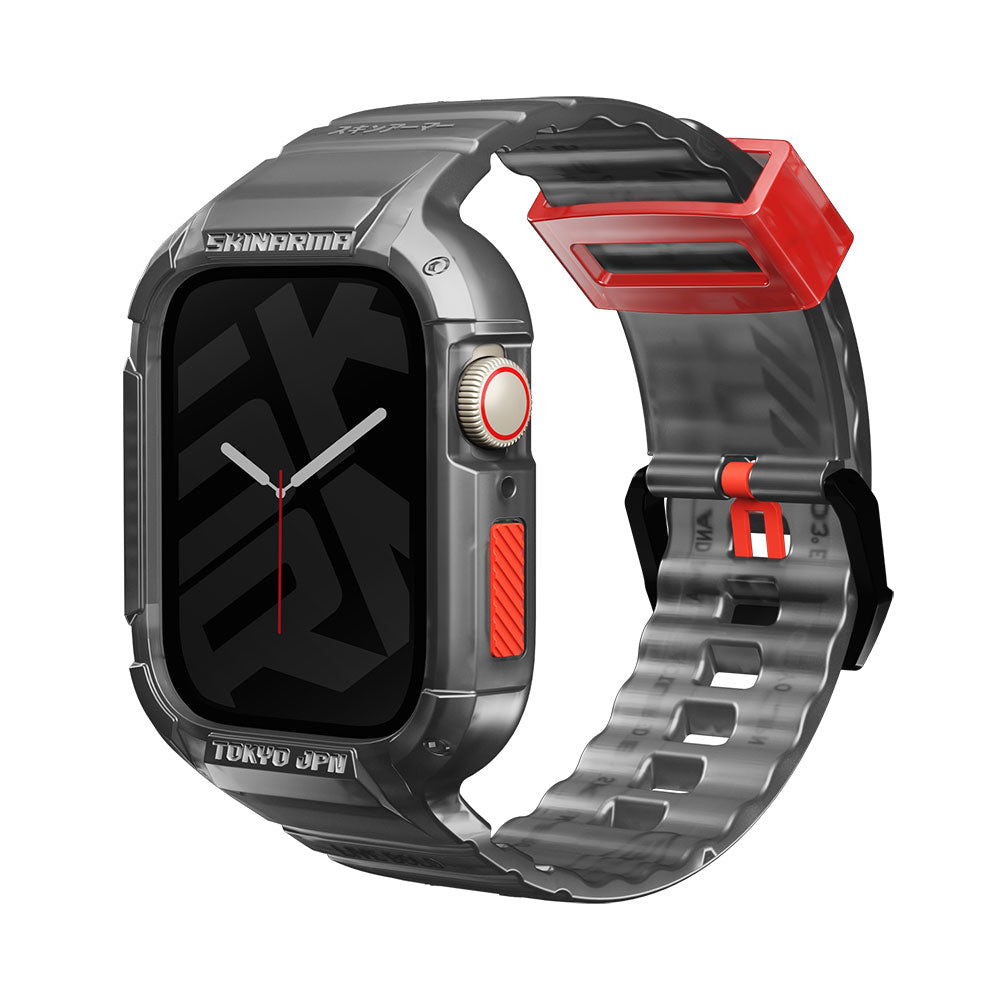 Apple Watch 44mm SkinArma Saido Sert PC Kasa Koruyuculu Silikon Kordon