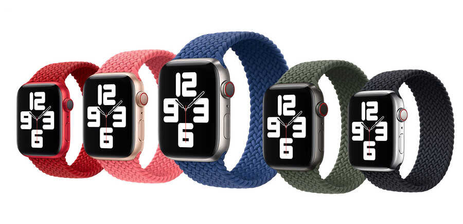 Apple Watch 44mm Wiwu Braided Solo Loop Large Kordon Yeşil