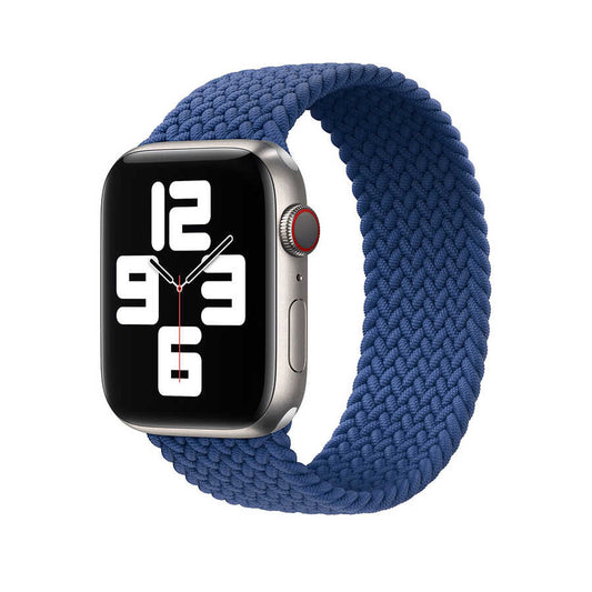 Apple Watch 44mm Wiwu Braided Solo Loop Medium Kordon Mavi