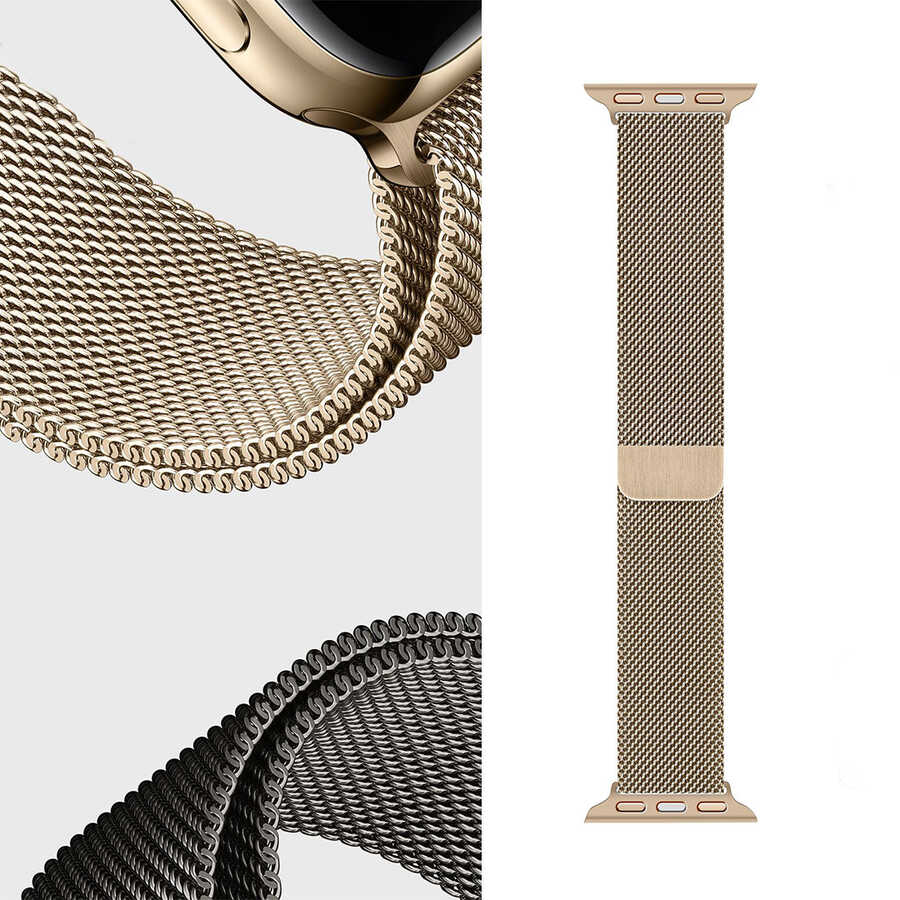 Apple Watch 44mm Wiwu Minalo Metal Kordon Gümüş