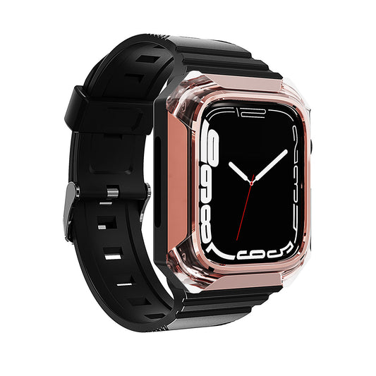 Apple Watch 44mm Zore KRD-88 Sert PC Kasa Koruyuculu Silikon Kordon