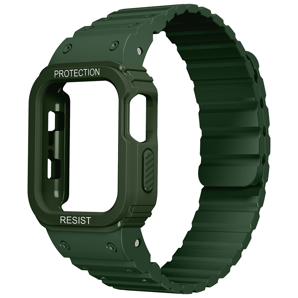 Apple Watch 7 41mm Zore KRD-142 Airbag Tasarımlı Kasa Koruyuculu Silikon Kordon