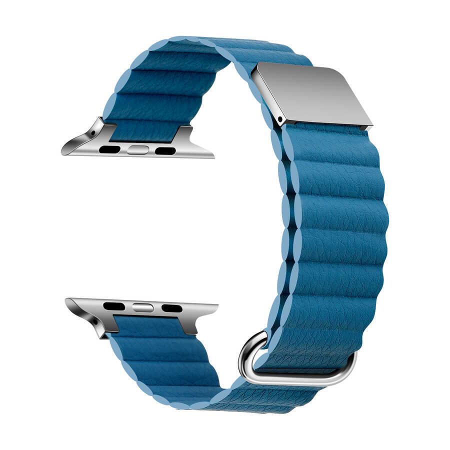 Apple Watch 7 45mm KRD-78 PU Deri Kordon Strap Kayış