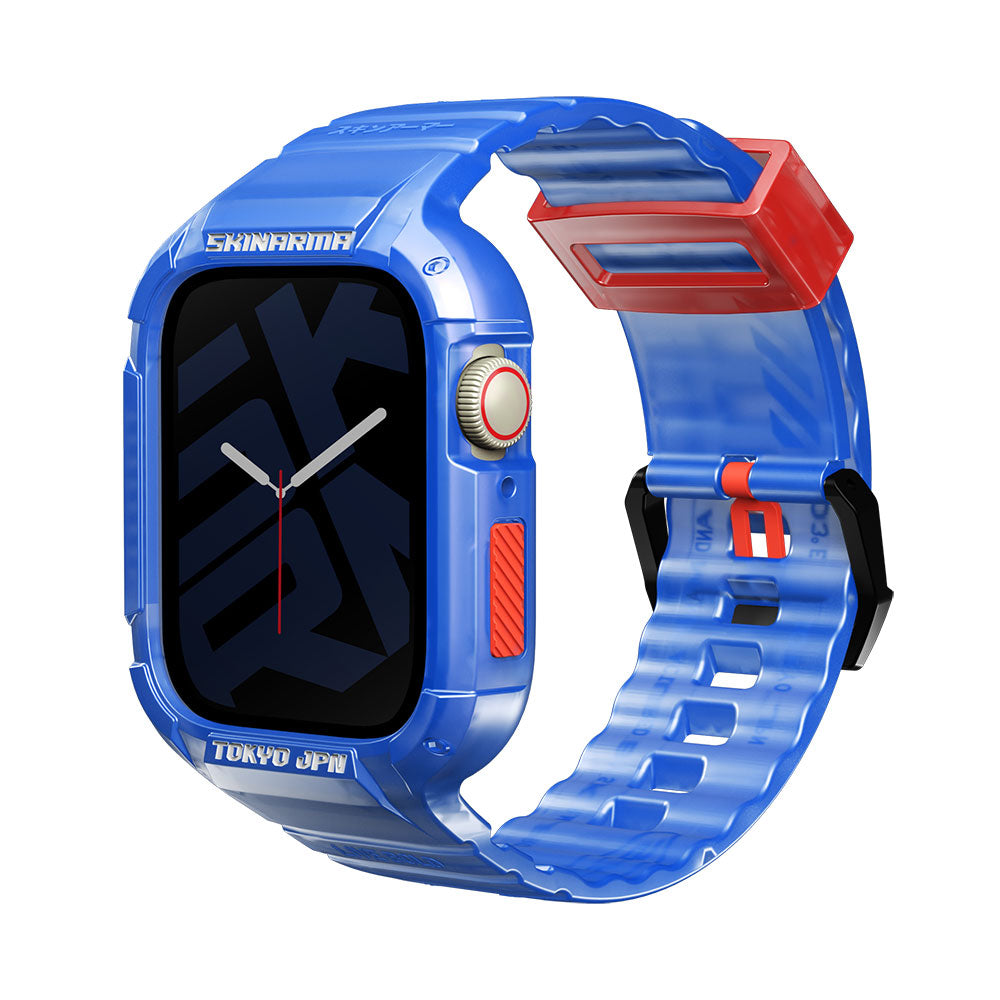 Apple Watch 7 45mm SkinArma Saido Sert PC Kasa Koruyuculu Silikon Kordon