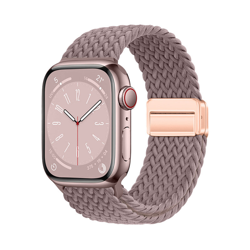 Apple Watch 7 45mm Zore KRD-134 Örgü Tasarımlı Hasır Kordon Strap Kayış