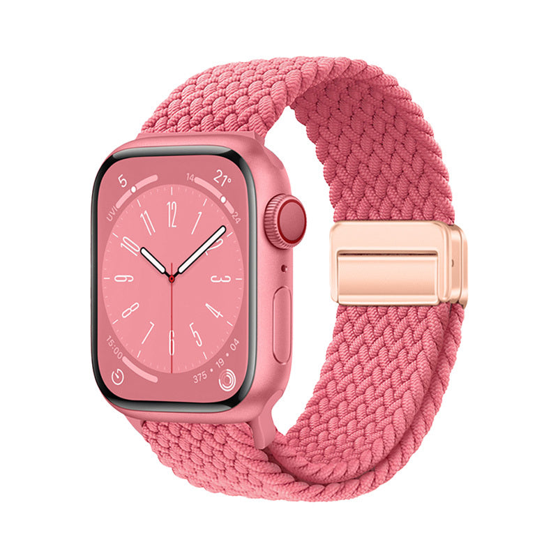 Apple Watch 7 45mm Zore KRD-134 Örgü Tasarımlı Hasır Kordon Strap Kayış