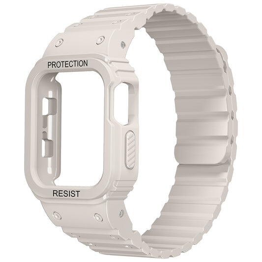 Apple Watch 7 45mm Zore KRD-142 Airbag Tasarımlı Kasa Koruyuculu Silikon Kordon