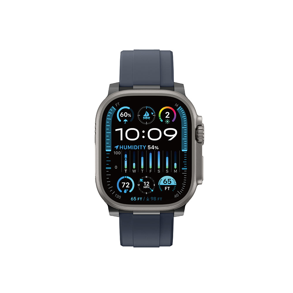 Apple Watch Ultra 49mm Amazingthing Titan Chrono Silikon Kordon Turuncu