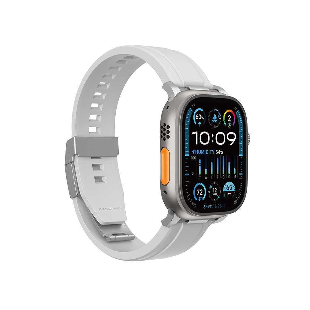 Apple Watch Ultra 49mm Amazingthing Titan Chrono Silikon Kordon Lacivert