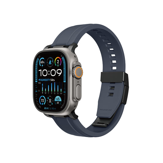 Apple Watch Ultra 49mm Amazingthing Titan Chrono Silikon Kordon Lacivert