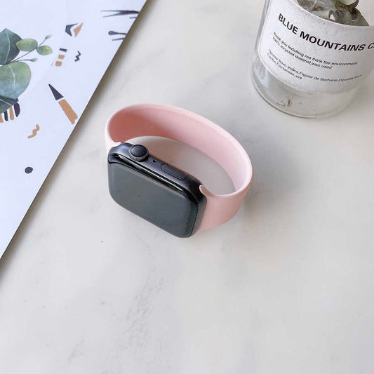 Apple Watch Ultra 49mm Kordon KRD-31 Solo Loop Medium Strap Kayış Pembe