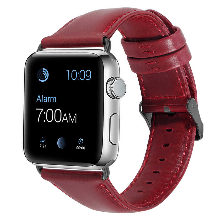 Apple Watch Ultra 49mm Kordon Luxury Leather Deri Strap Kayış