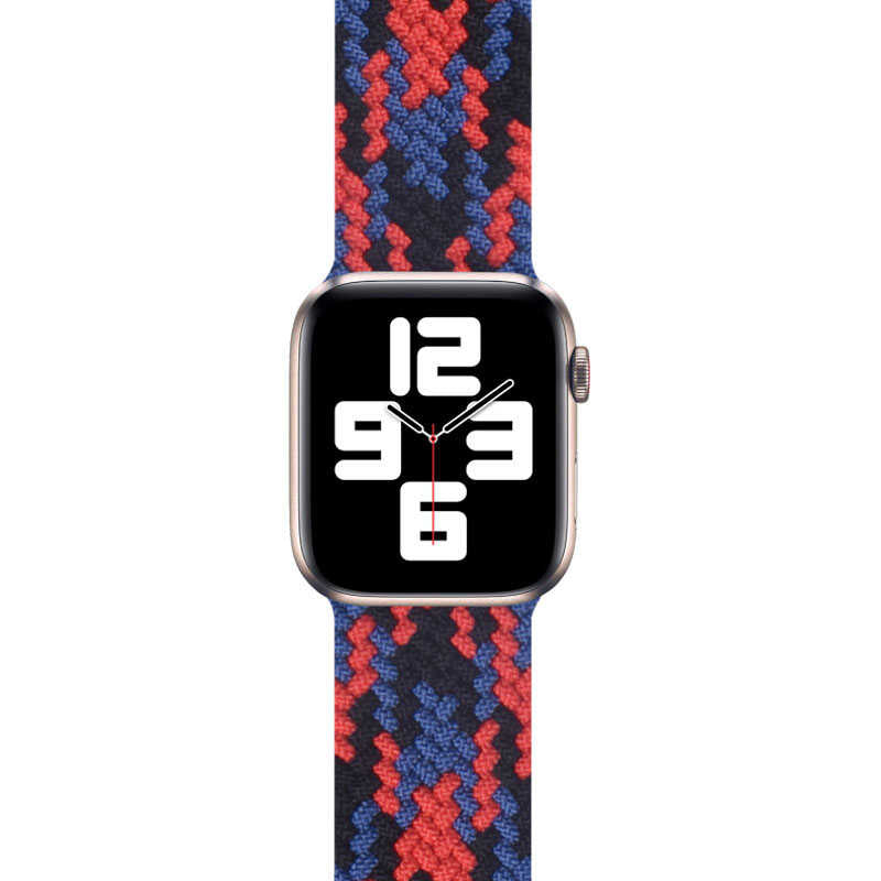 Apple Watch Ultra 49mm Kordon Wiwu Braided Solo Loop Contrast Color Large Strap Kayış NO1