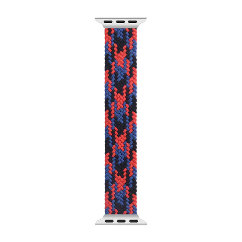 Apple Watch Ultra 49mm Kordon Wiwu Braided Solo Loop Contrast Color Large Strap Kayış NO1