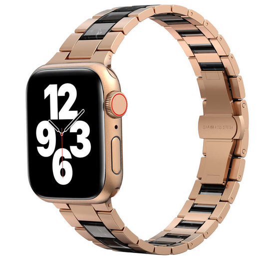 Apple Watch Ultra 49mm Kordon Wiwu Resin Steel Belt Metal Strap Kayış Siyah