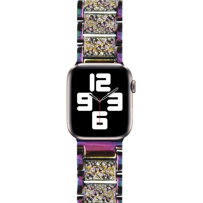 Apple Watch Ultra 49mm Kordon Wiwu Three Beads Set Auger Metal Strap Kayış Gümüş