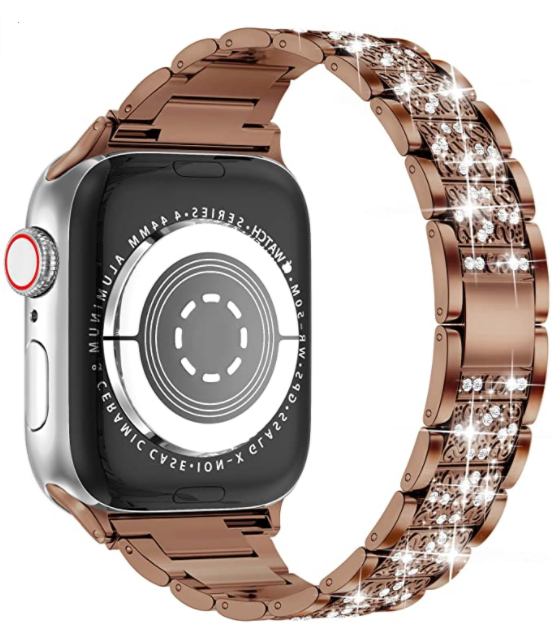 Apple Watch Ultra 49mm Kordon Wiwu Three Beads Set Auger Metal Strap Kayış Mavi
