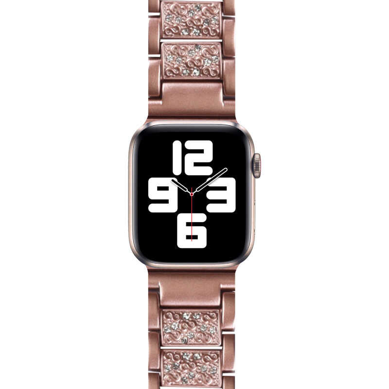 Apple Watch Ultra 49mm Kordon Wiwu Three Beads Set Auger Metal Strap Kayış Gümüş