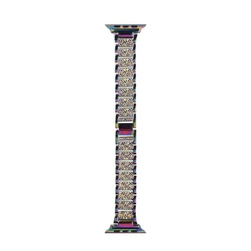 Apple Watch Ultra 49mm Kordon Wiwu Three Beads Set Auger Metal Strap Kayış Gümüş