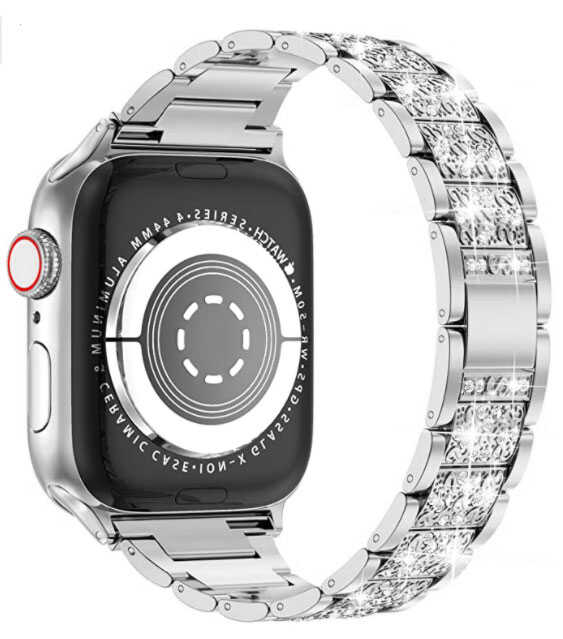 Apple Watch Ultra 49mm Kordon Wiwu Three Beads Set Auger Metal Strap Kayış Mavi