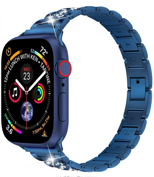 Apple Watch Ultra 49mm Kordon Wiwu Three Beads Set Auger Metal Strap Kayış Rose Gold