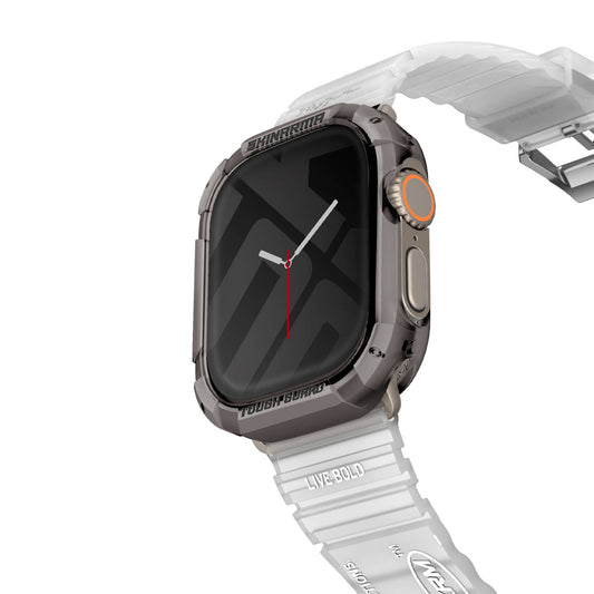 Apple Watch Ultra 49mm SkinArma Kurono Buzlu Tasarım Sert PC Kasa Koruyucu Beyaz