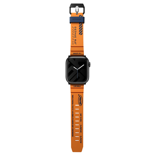 Apple Watch Ultra 49mm SkinArma Shokku Silikon Kordon Turuncu