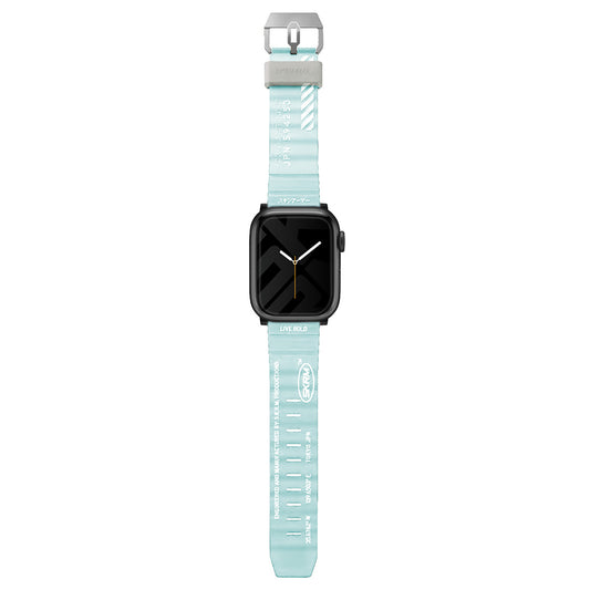 Apple Watch Ultra 49mm SkinArma Shokku Silikon Kordon Mavi Açık