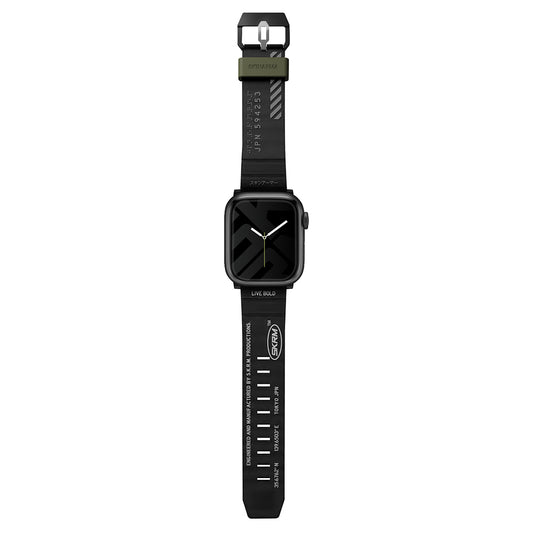 Apple Watch Ultra 49mm SkinArma Shokku Silikon Kordon Siyah
