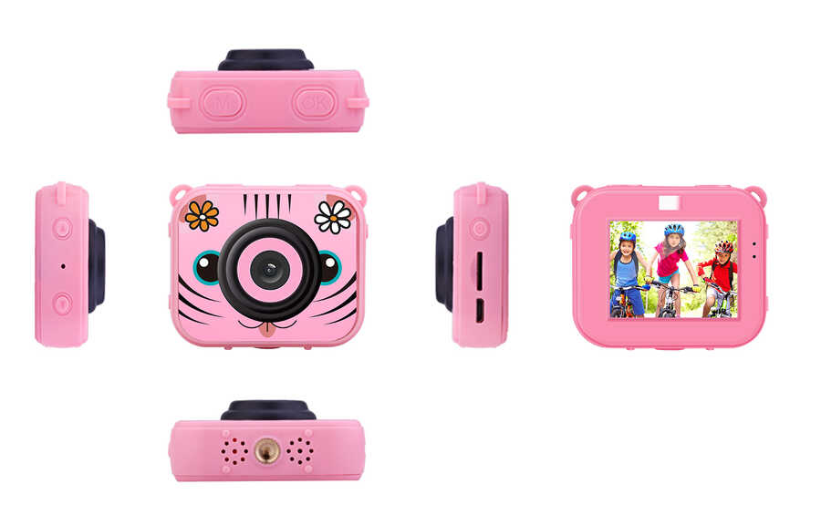 Ausek AT-G20G Çocuk Fotoğraf Makinası Pembe
