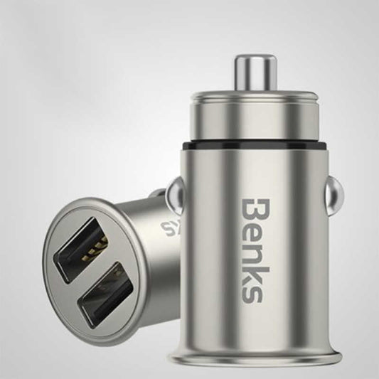 Benks C27 Dual Usb Araç Şarj Aleti 4.8A Gri