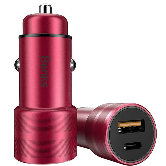 Benks C28 Fast Charging PD Araç Şarj Aleti Gri