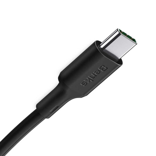 Benks D35 Type-C Fast Charging Usb Kablo 1.8M Siyah