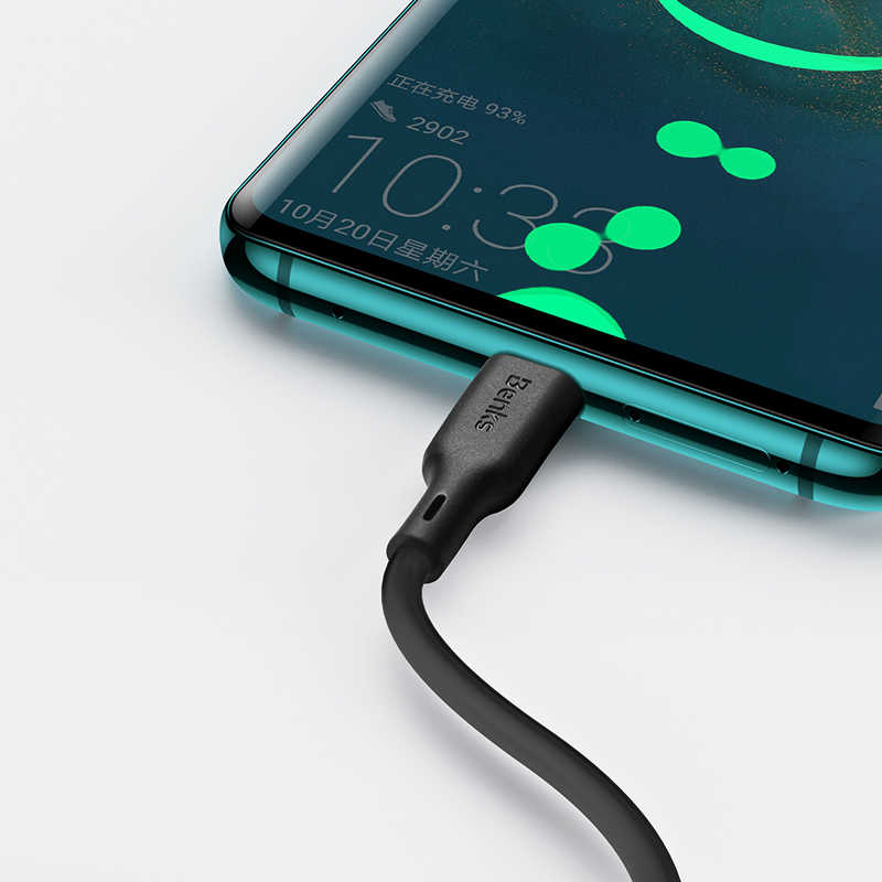 Benks D35 Type-C Fast Charging Usb Kablo 1.8M Siyah