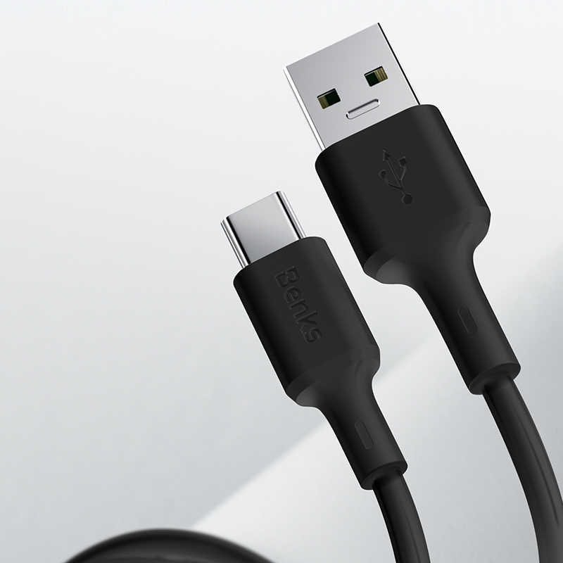 Benks D35 Type-C Fast Charging Usb Kablo 1.8M Siyah