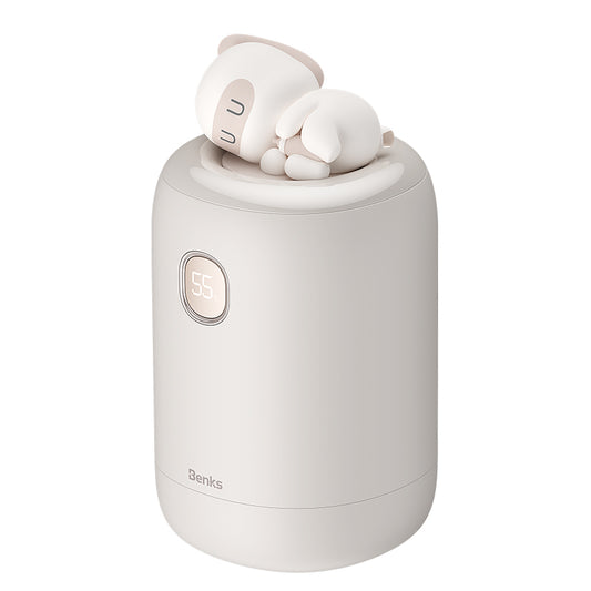 Benks NS03 Dijital Ekran El Isıtıcı Özellikli Aroma Kokulu Powerbank 15W 10000mAh Pembe