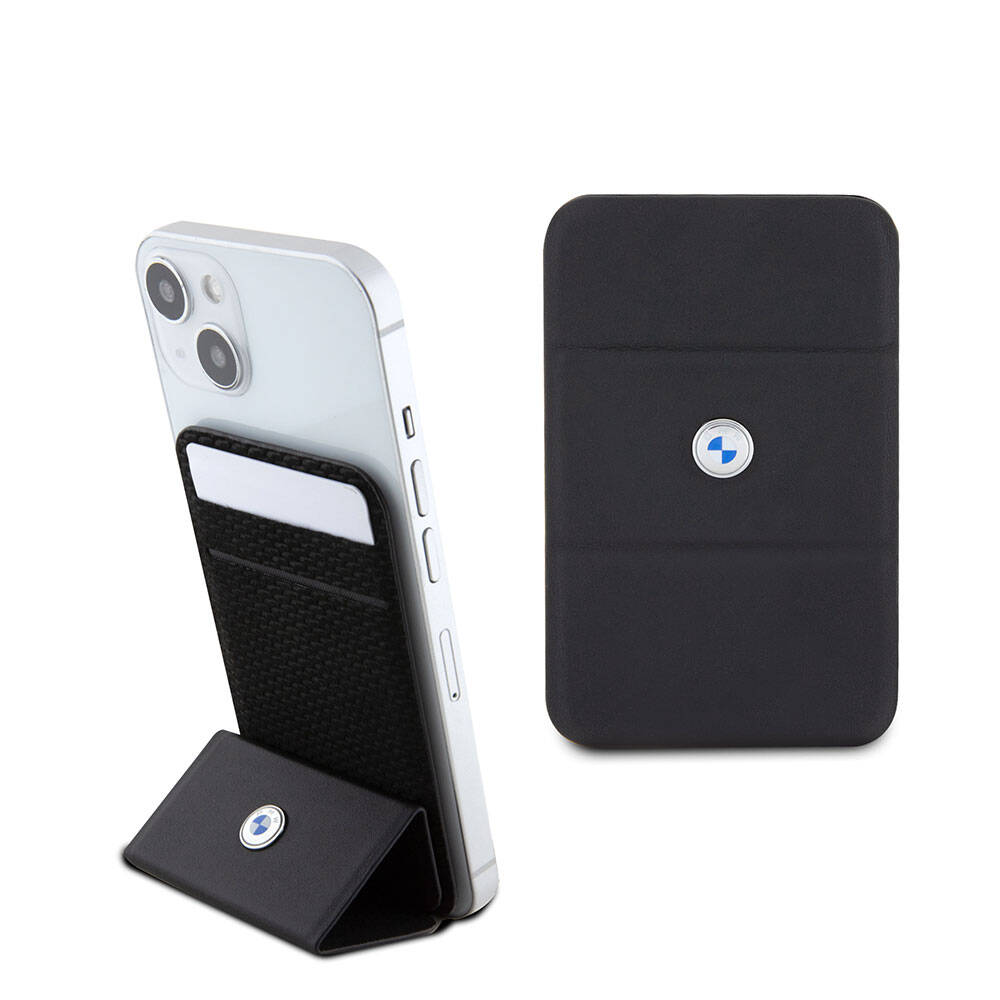 BMW Orjinal Lisanslı Metal Logolu Standlı Magnetik Kartlık Siyah