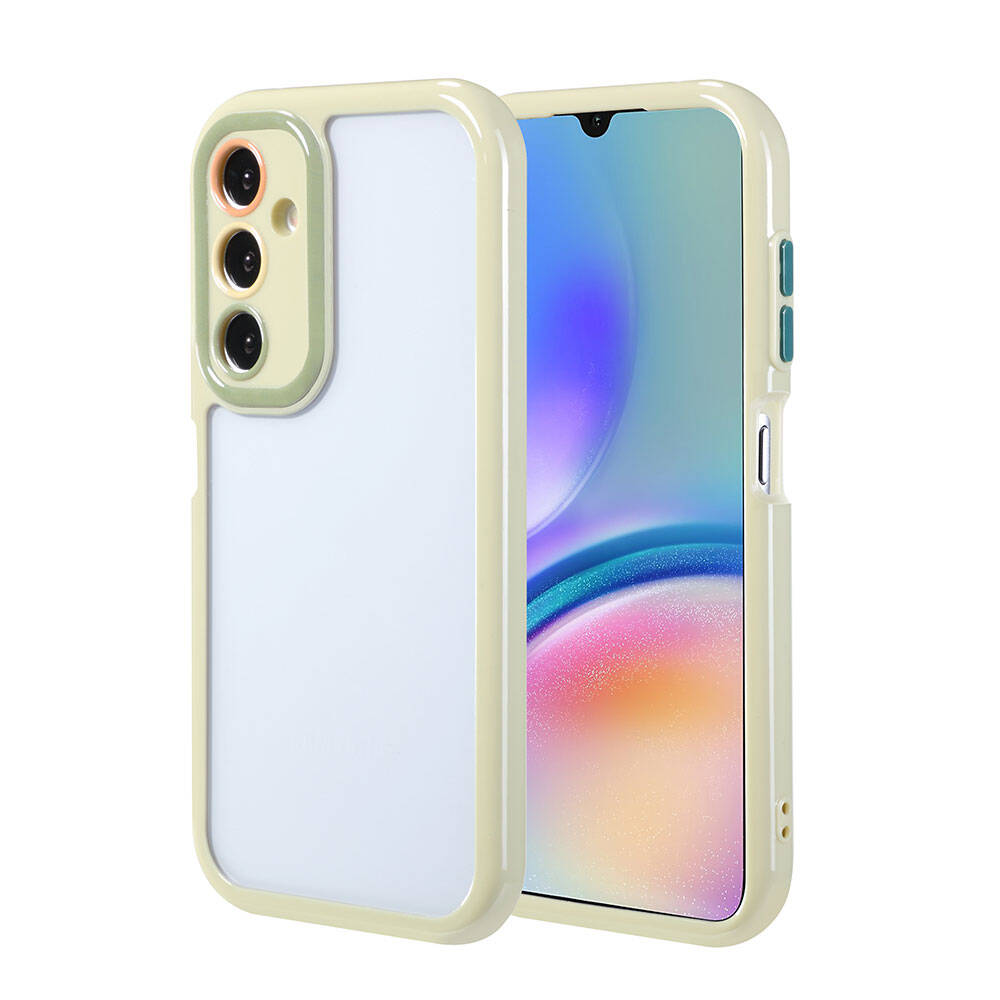 Galaxy A05S Kılıf Kamera Korumalı Renkli Kenar ve Çerçeve Tasarımlı Zore Vitamin Kapak