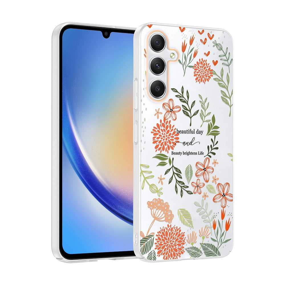 Galaxy A24 Kılıf Kamera Korumalı Desenli Zore Klip Kapak