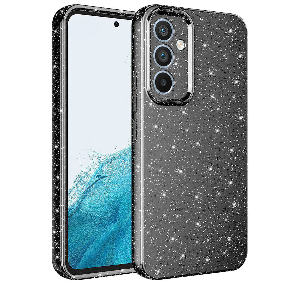 Galaxy A24 Kılıf Kamera Korumalı Simli Lüks Zore Koton Kapak