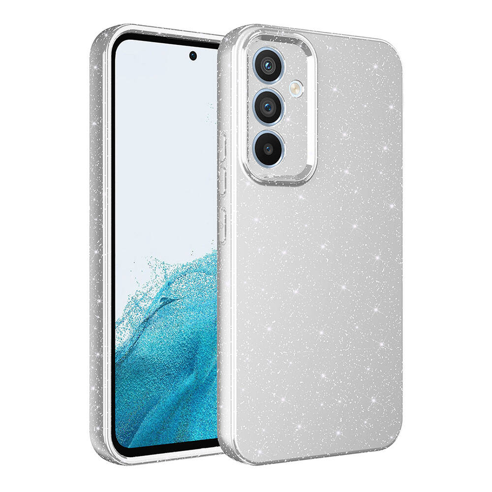 Galaxy A55 Kılıf Kamera Korumalı Simli Lüks Zore Koton Kapak